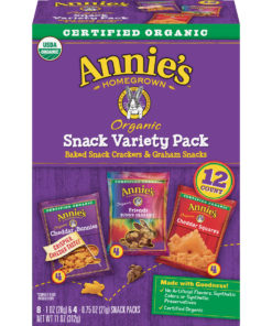 Annie’s Snack Variety Pack, Cheddar Crackers & Graham Snacks, 11 oz, 12 Count