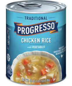 (4 pack) Progresso Soup Chicken Rice with Vegetables Soup Gluten Free 19 oz