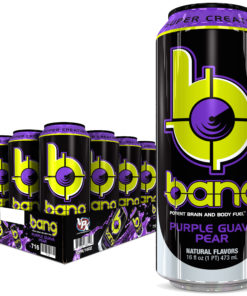 Bang Purple Guava Pear Energy Drink with Super Creatine, 16oz 12pk