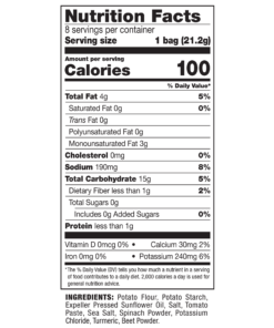 Eatsmart Snacks Veggie Crisps, Sea Salt 100 Calorie Multipack, 8 Ct