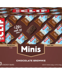 Clif Bar Minis – Chocolate Brownie – 0.99 Ounce Energy Bars – 20 Count