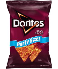 Doritos, Spicy Nacho Flavored Tortilla Chips, Party Size, 15 oz