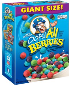 Cap’n Crunch Breakfast Cereal, Oops! All Berries, 21.3 oz Box