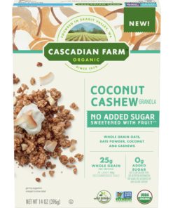 Cascadian Farm, Granola, Organic, Coconut Cashew, No Added Sugar, 13 oz