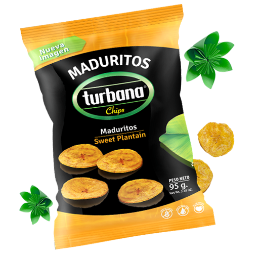 Turbana Sweet Plantain Chips, 7 oz (Pack of 12)