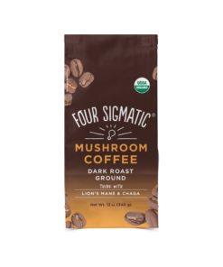 Four Sigmatic Mushroom Ground Coffee Mix, Dark Roast, 12 Ounce Bag