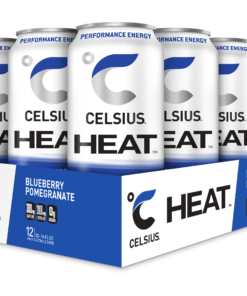 CELSIUS HEAT Blueberry Pomegranate Performance Energy Drink, Zero Sugar, 16oz. Can, 12 Pack