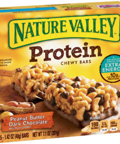 Nature Valley 10g Protein Chewy Granola Bars, Peanut Butter Dark Chocolate, 5 Ct, 7.1 Oz