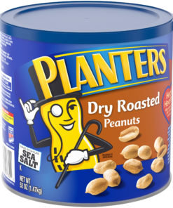 Planters Dry Roasted Peanuts, 52 oz Can