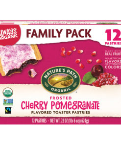 Natures Path Organic Toaster Pastries Frosted Cherry Pomegranate 12 Ct