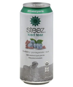 Steaz Green Tea, 100% Natural, Blueberry, Pomegranate, Acai, 16 FL OZ (Pack of 12)