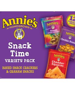 Annie’s Snack Variety Pack, Cheddar Crackers & Graham Snacks, 11 oz, 12 Count