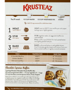 (3 Pack) Krusteaz Chocolate Chunk Supreme Muffin Mix, 18.25 oz