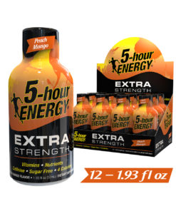 (12 Count) 5-hour ENERGYÂ® Shot, Extra Strength, Peach Mango, 1.93 oz