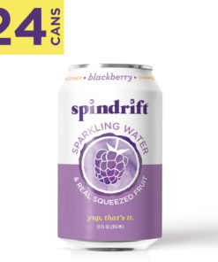 Spindrift Blackberry Sparkling Water, 12 Fl. Oz. Cans (Pack of 24)
