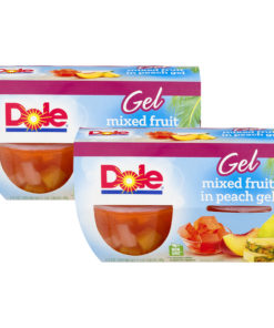(2 Pack) Dole Fruit Bowls, Mixed Fruit in Peach Gel, 4.3 Ounce (4 Cups)