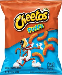 Cheetos Puffs Cheese Flavored Snacks, 0.875 oz Bags, 40 Count