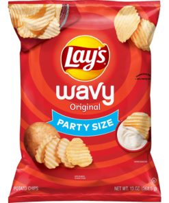 Lay’s Wavy Original Potato Chips, Party Size, 13 oz Bag