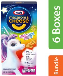 (6 Pack) Kraft Unicorn Shapes Macaroni & Cheese Dinner – 5.5 oz Box