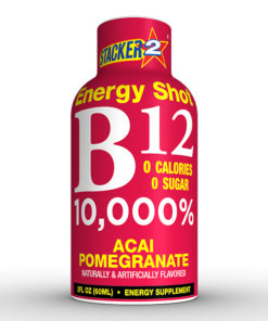 Stacker 2 B12 Energy Shot, Acai Pomegranate, 2 Fl Oz (Innerpack of 12)