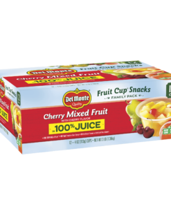(12 Cups) Del Monte Fruit Cup Snacks Cherry Mixed Fruit, 4 oz cups