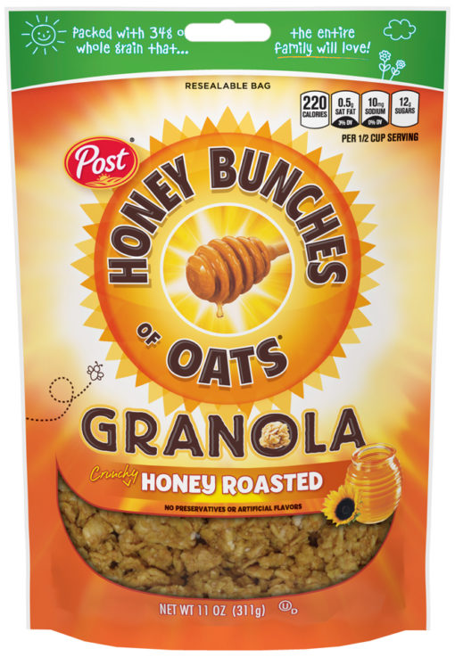 Post Honey Bunches Of Oats, Granola, Honey Roasted, 11 Oz