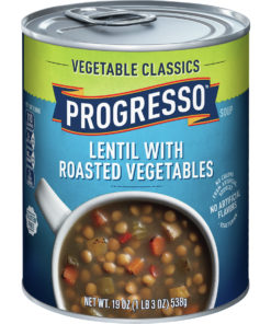 (4 pack) Progresso Vegetable Lentil With Roasted Vegetables Soup, 19 oz