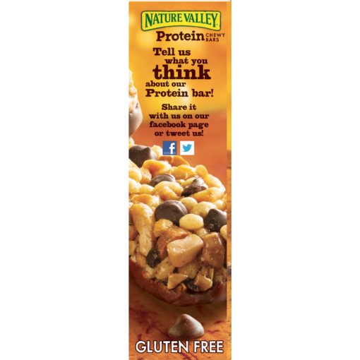 Nature Valley 10g Protein Chewy Granola Bars, Peanut Butter Dark Chocolate, 5 Ct, 7.1 Oz