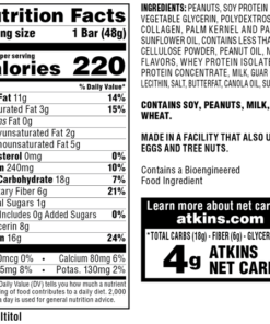Atkins Protein-Rich Meal Bar, Peanut Butter Granola, Keto Friendly, 5 Count