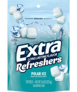 Extra Refreshers Gum, Polar Ice, 120 Pieces, 9.65 oz.