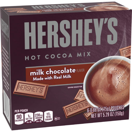 Hershey’s Milk Chocolate Hot Cocoa Mix, 6 ct – Packets, 5.29 oz Box