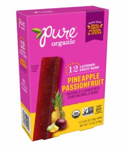 Pure Organic Fruit Bars, Pineapple Passion, 12 ct, 0.63 oz