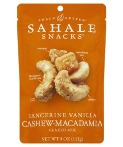 Sahale Snacks Tangerine Vanilla Cashew-Macadamia Glazed Mix, Gluten-Free Snack, 4 Ounces
