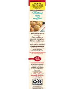 (3 Pack) Betty Crocker Lemon Poppy Seed Muffin and Quick Bread Mix, 14.5 oz