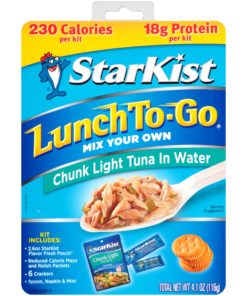 (4 Pack) StarKist Lunch To-Go, Chunk Light Tuna in Water, 4.1 Ounce Box