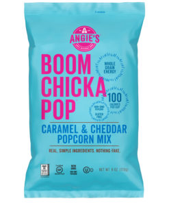 Angie?s BOOMCHICKAPOP Caramel & Cheddar Popcorn Mix, 6 Ounce Bag, Box of 12