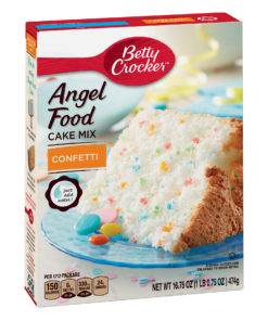 (3 Pack) Betty Crocker Angel Food Confetti Cake Mix, 16.75 oz