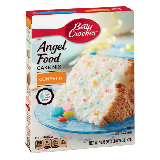 (3 Pack) Betty Crocker Angel Food Confetti Cake Mix, 16.75 oz
