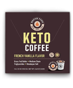 Rapid Fire Ketogenic Coffee Pods, French Vanilla Flavor, 8.48 oz., 16 pods