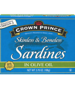 (3 Pack) Crown Prince Skinless Boneless Sardines in Olive Oil, 3.75 oz