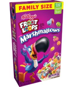 Kellogg’s Froot Loops Breakfast Cereal, Original with Marshmallows, Family Size, 18.7 Oz