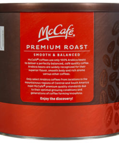McCafe Premium Roast Medium Ground Coffee, Caffeinated, 30 oz Can