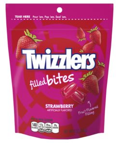 Twizzlers, Filled Bites Strawberry Flavor Chewy Candy, 8 Oz.