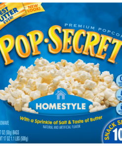 Pop Secret Homestyle Microwave Popcorn, Snack Size 1.7 oz Bags, 10 Count