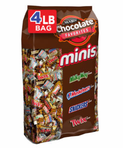 SNICKERS, TWIX, MILKY WAY & More Minis Size Chocolate Candy Bars Variety Mix, 67.2 Ounce, 240 Piece Bag
