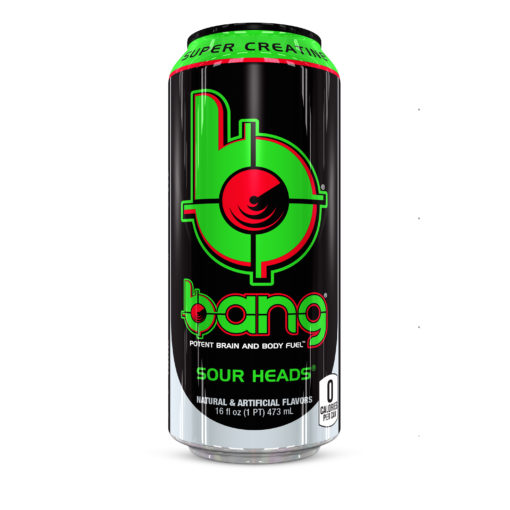 Bang Sour Heads Energy Drink with Super Creatine, 16oz 12pk