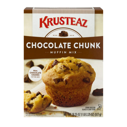 (3 Pack) Krusteaz Chocolate Chunk Supreme Muffin Mix, 18.25 oz