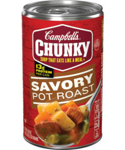(4 pack) Campbell’s Chunky Soup, Savory Pot Roast Soup, 18.8 Ounce Can