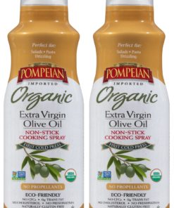 (2 Pack) Pompeian Organic Extra Virgin Olive Oil Cook Spray, 5.0 FL OZ