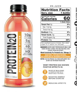 Protein2o Protein Infused Water, Peach Mango, 10g Protein, 12 Ct